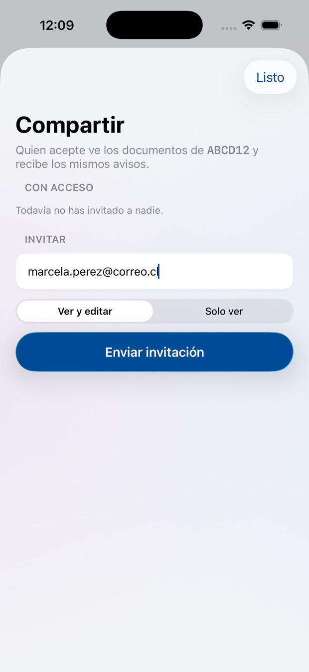 Invitar a otra persona a un vehículo