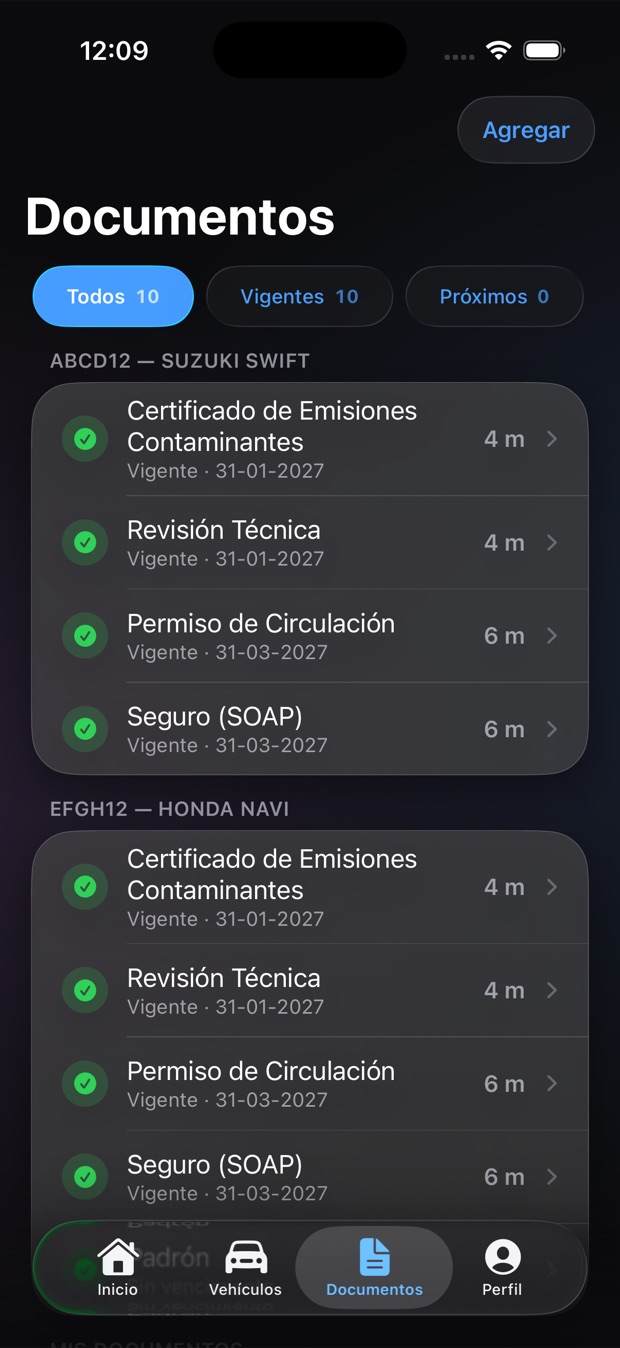 Documentos en modo oscuro, iPhone